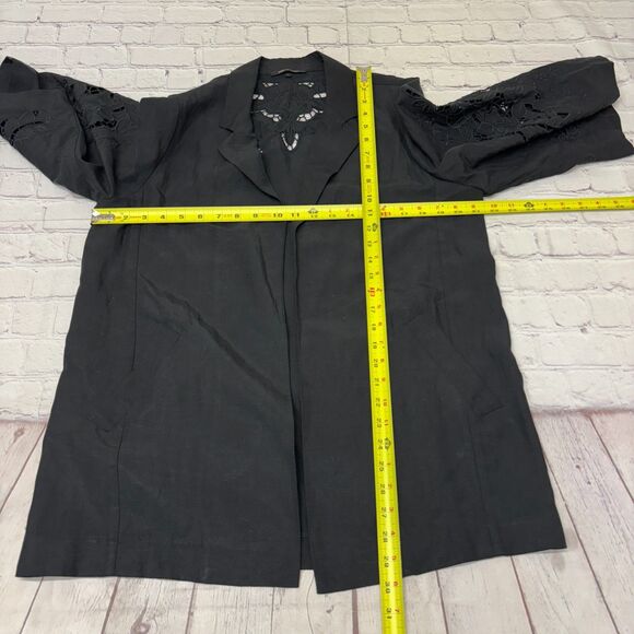 Kobi Halperin Women Open Front Blazer Jacket Size Medium Tencel Linen C024 -6 - Picture 2 of 16